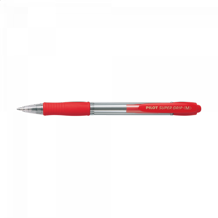 Στυλό Μπίλιας 1.0mm PILOT SUPER GRIP Medium Κόκκινο, σε Κουτί 12τμχ