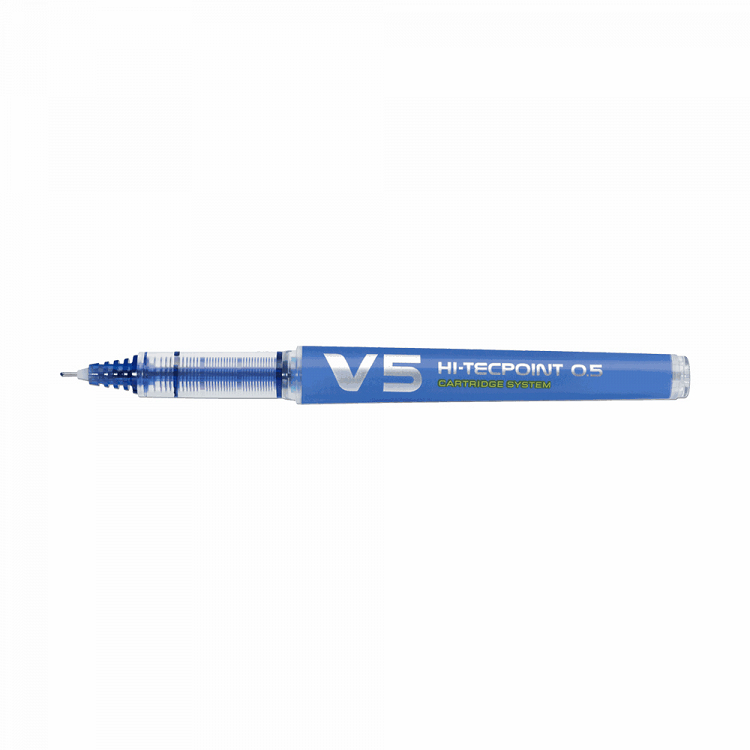 Στυλό 0.5mm με Αμπούλα PILOT V5 HI-TECPOINT Μπλε, σε Κουτί 10τμχ