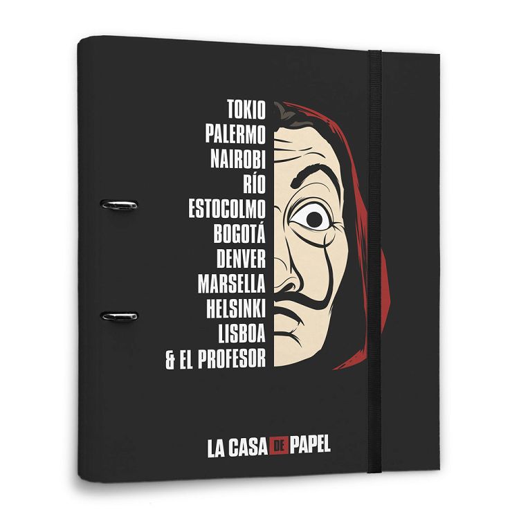 Premium Κλασέρ 2 κρίκων με Λάστιχο LA CASA DE PAPEL