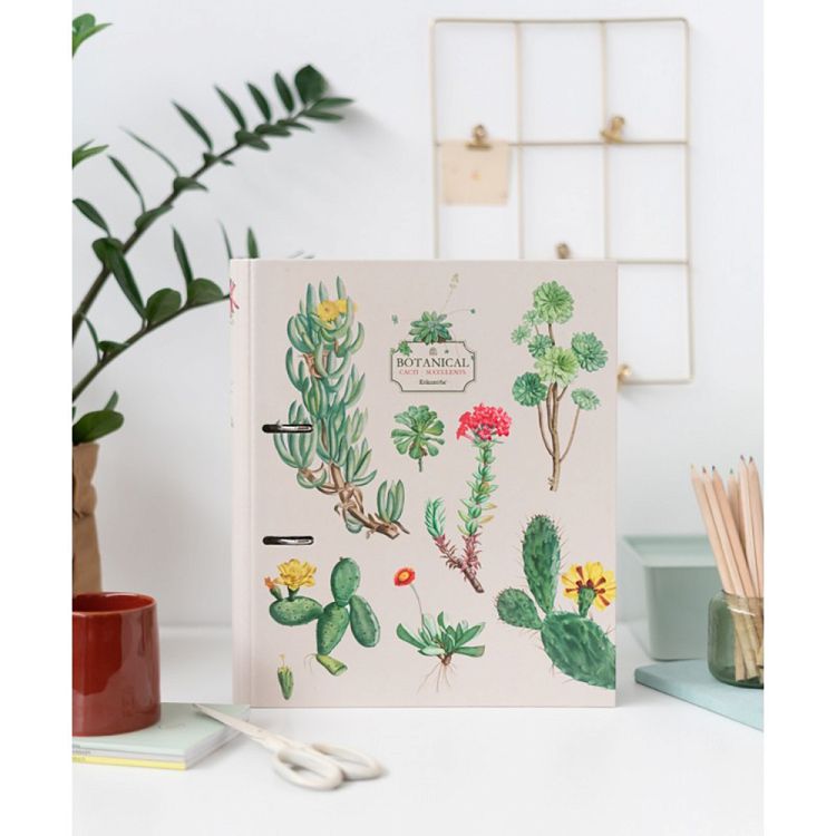 Premium Κλασέρ 2 κρίκων με Λάστιχο BOTANICAL Cacti