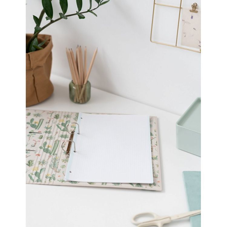 Premium Κλασέρ 2 κρίκων με Λάστιχο BOTANICAL Cacti