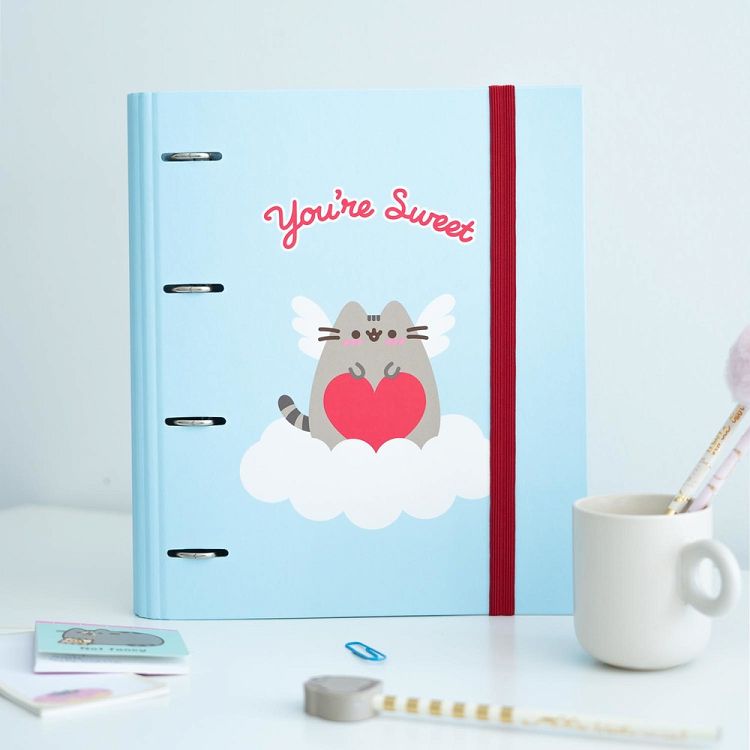 Premium Κλασέρ με Λάστιχο 4 κρίκων PUSHEEN PURRFECT LOVE Collection