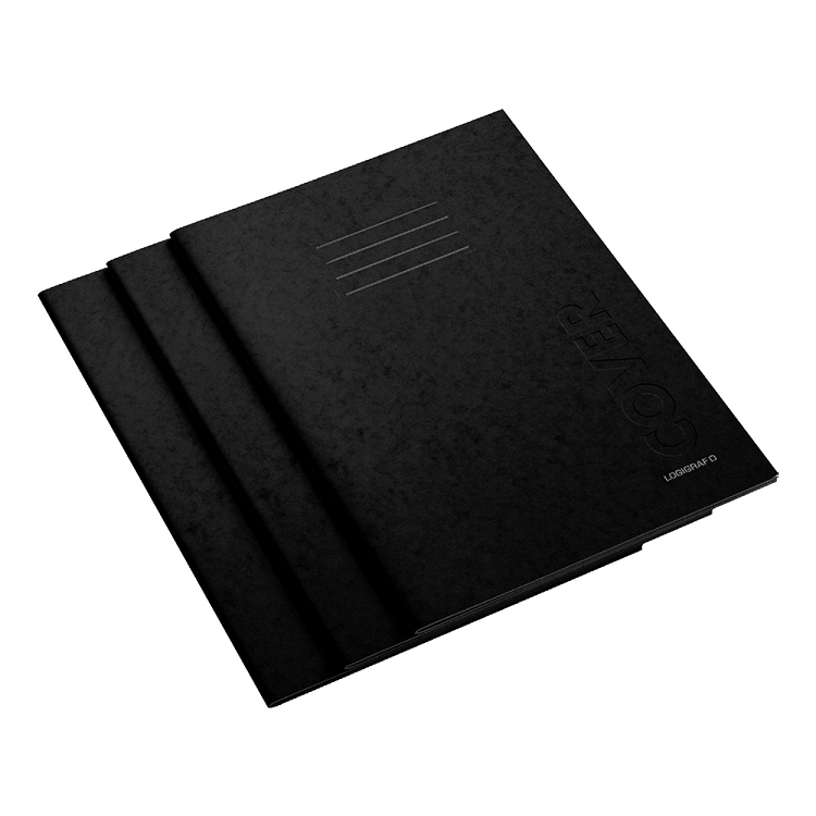 COVER Τετράδιο Καρφίτσα Α4/21Χ29 50Φ 10τμχ Μαύρο