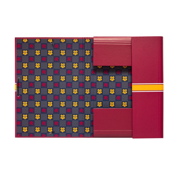 Κουτί σκληρό, 3cm ράχη, με Λάστιχο A4 HARRY POTTER Gryffindor