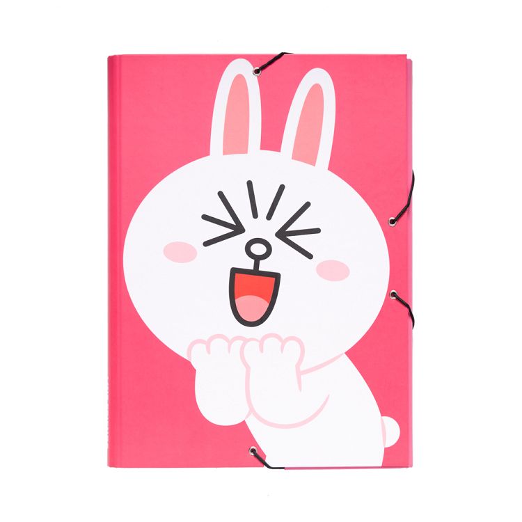 Κουτί σκληρό, 3cm ράχη, με Λάστιχο A4 LINE FRIENDS Cony