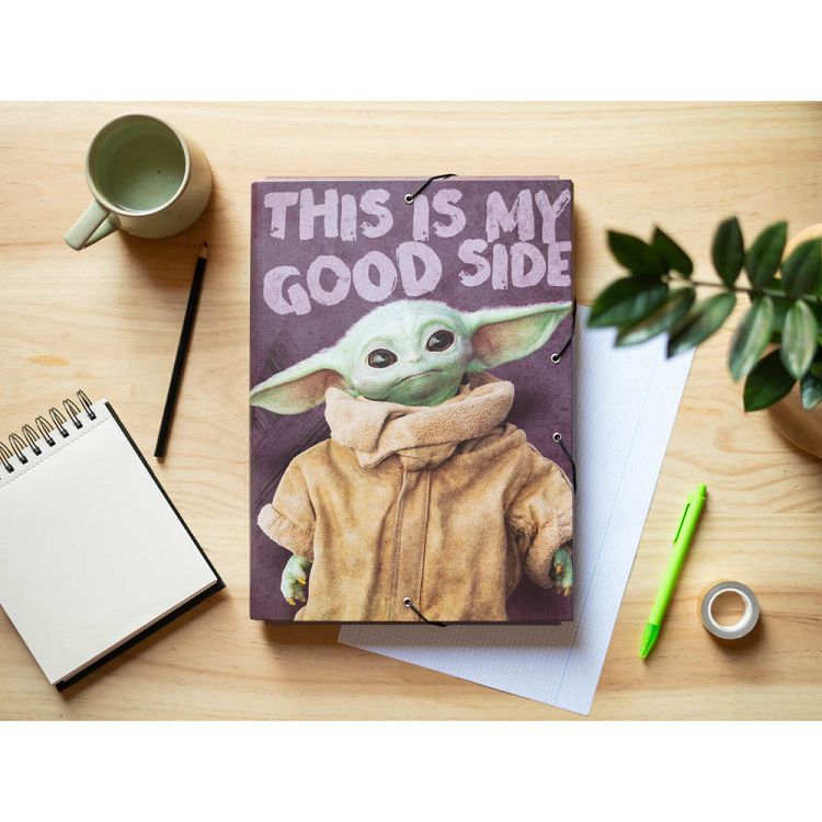 Κουτί σκληρό, 3cm ράχη, με Λάστιχο A4 STAR WARS THE MANDALORIAN