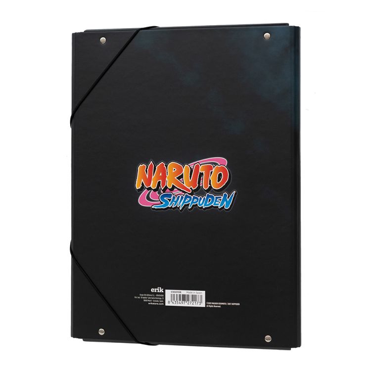Κουτί σκληρό, 3cm ράχη, με Λάστιχο A4 NARUTO