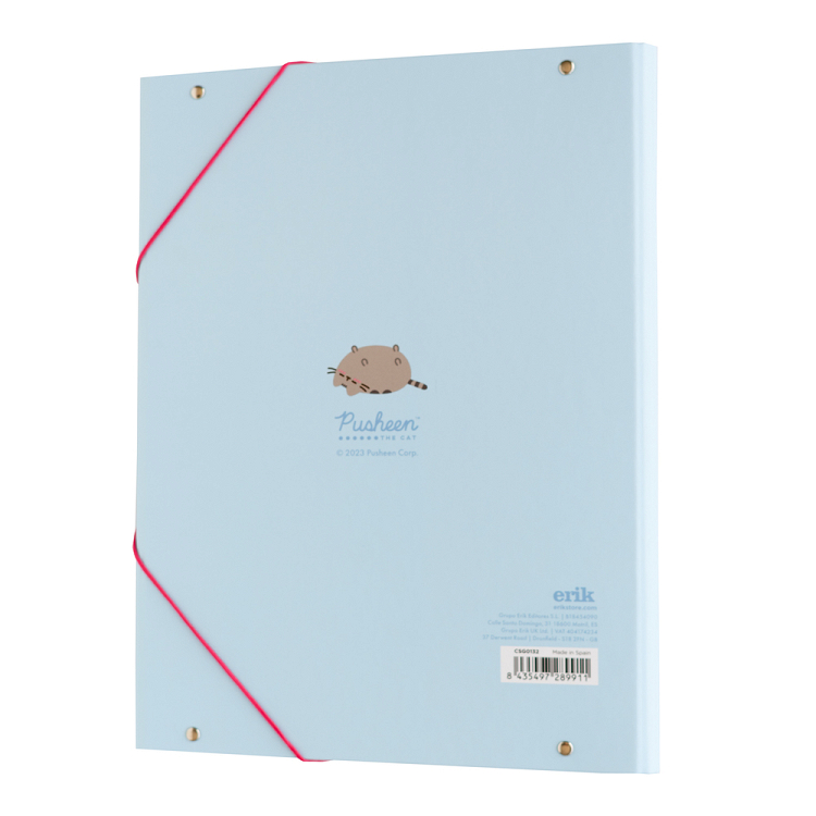 Κουτί σκληρό, 3cm ράχη, με Λάστιχο A4 PUSHEEN Purrfect Love Collection