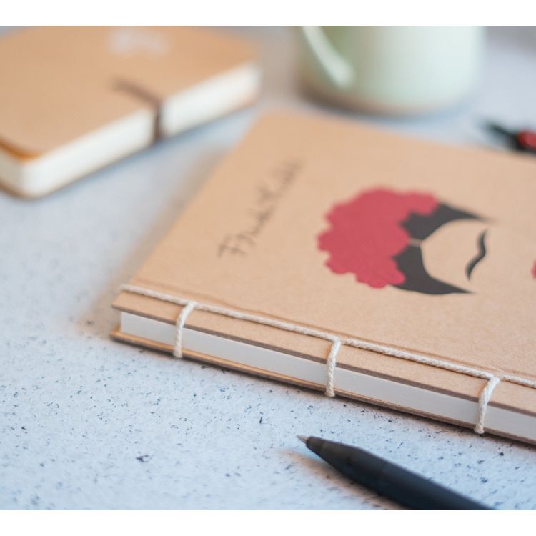 Τετράδιο Δετό Eco Vintage A5/15X21 με Τελίτσες FRIDA KAHLO