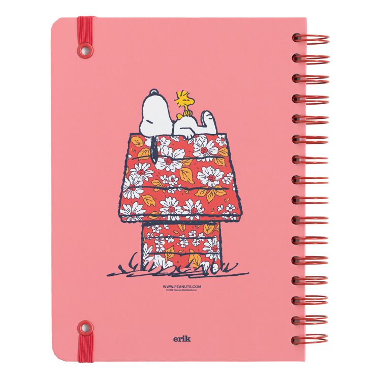 Τετράδιο Σπιράλ Ριγέ με Λάστιχο A5/15X21 SNOOPY Love Yourself