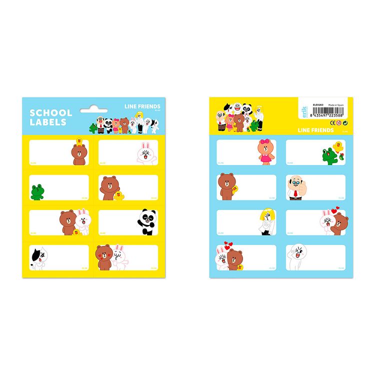 Αυτοκόλλητες Ετικέτες 8x2 LINE FRIENDS