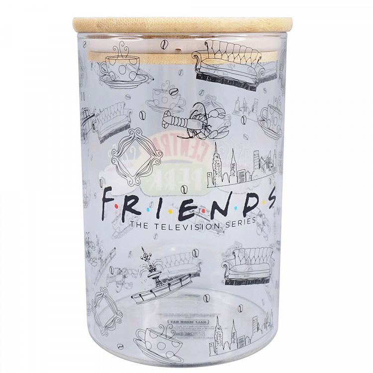 Γυάλινο Δοχείο Αποθήκευσης / Βάζο 18εκ FRIENDS/ΤΑ ΦΙΛΑΡΑΚΙΑ Central Perk