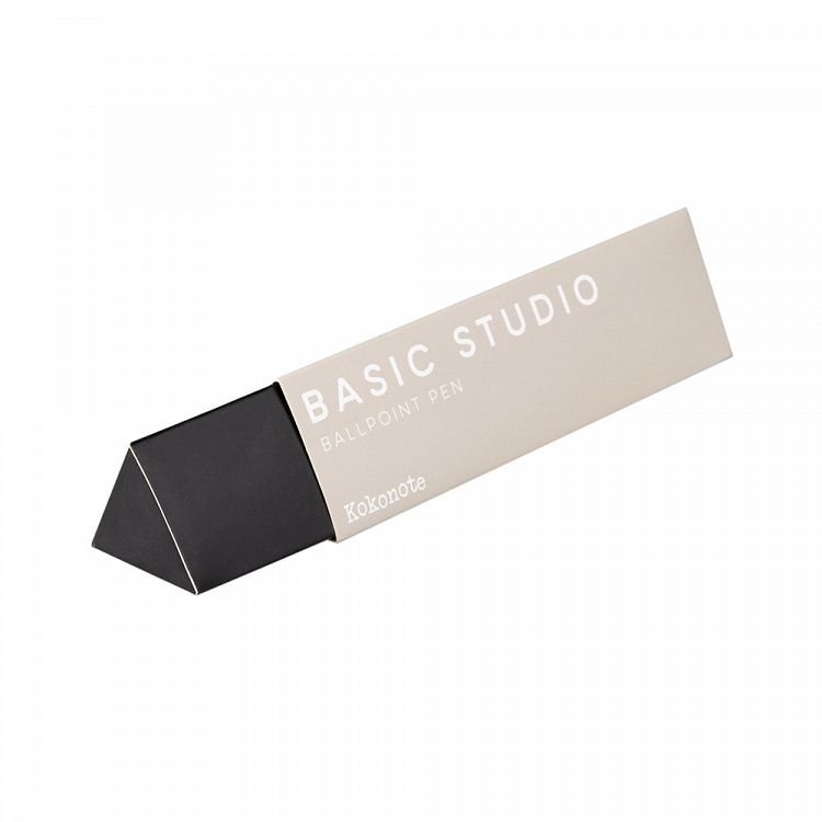 Στυλό 0,70mm KOKONOTE BASIC STUDIO Misty Gray Μπεζ με Επίχρυσες Λεπτομέρειες