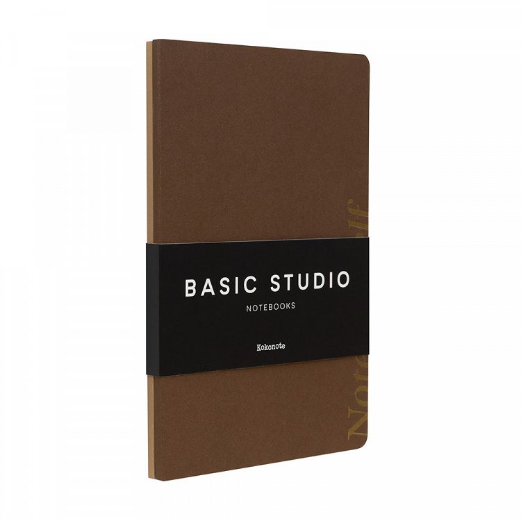 Σετ 2 Τετραδίων Α5 KOKONOTE BASIC STUDIO Almond Mocha
