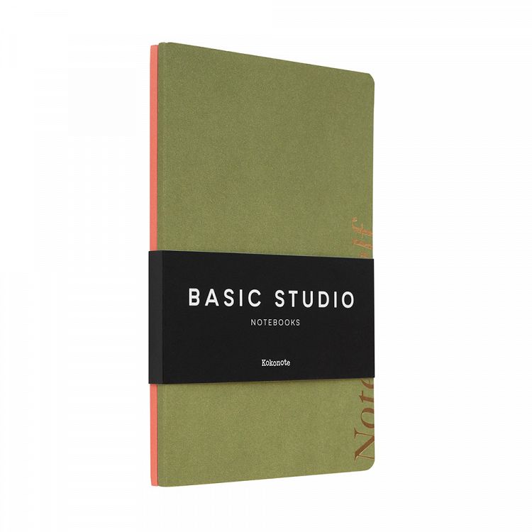 Σετ 2 Τετραδίων Α5 KOKONOTE BASIC STUDIO Pesto Blossom