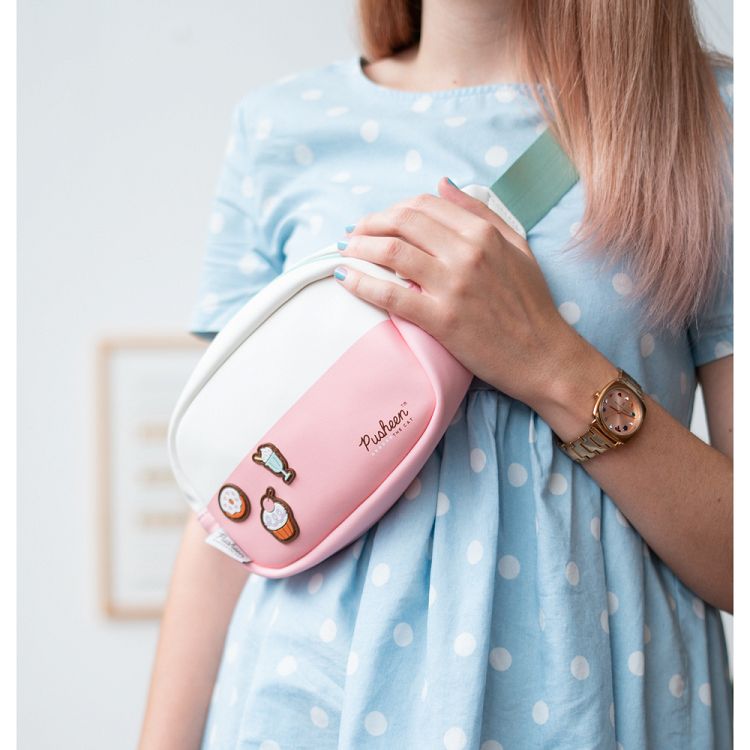 Τσαντάκι Μέσης με Δερματίνη PUSHEEN Rose Collection