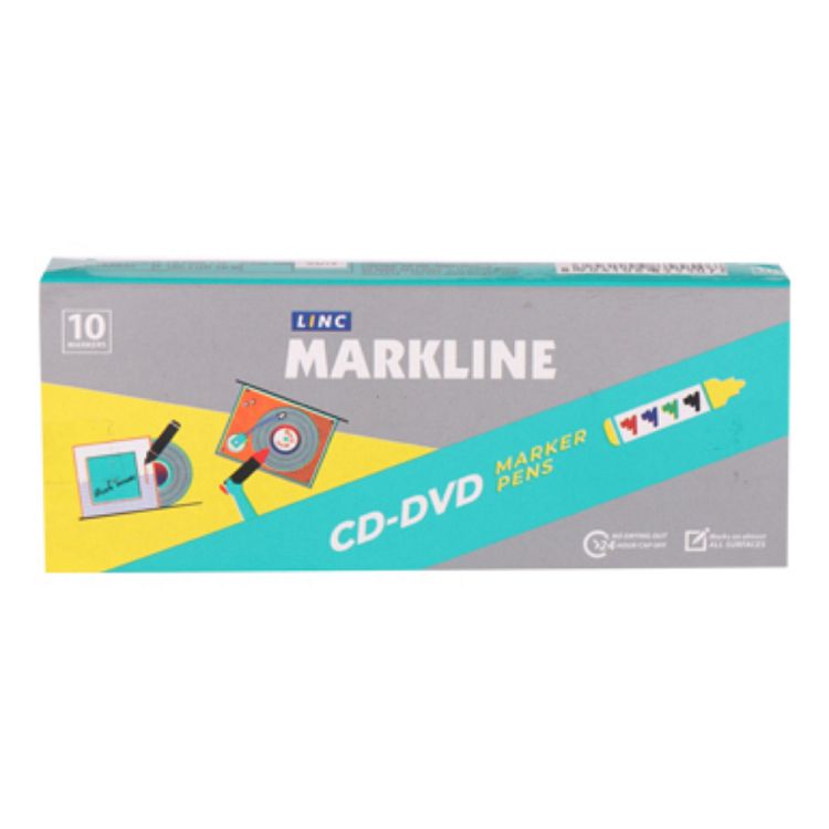 Μαρκαδόρος CD/DVD LINC Markline/κόκκινο 10τμχ