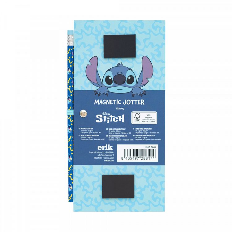 Μπλοκ Σημειώσεων 65φ με Μαγνήτη & Μολύβι DISNEY Stitch Tropical
