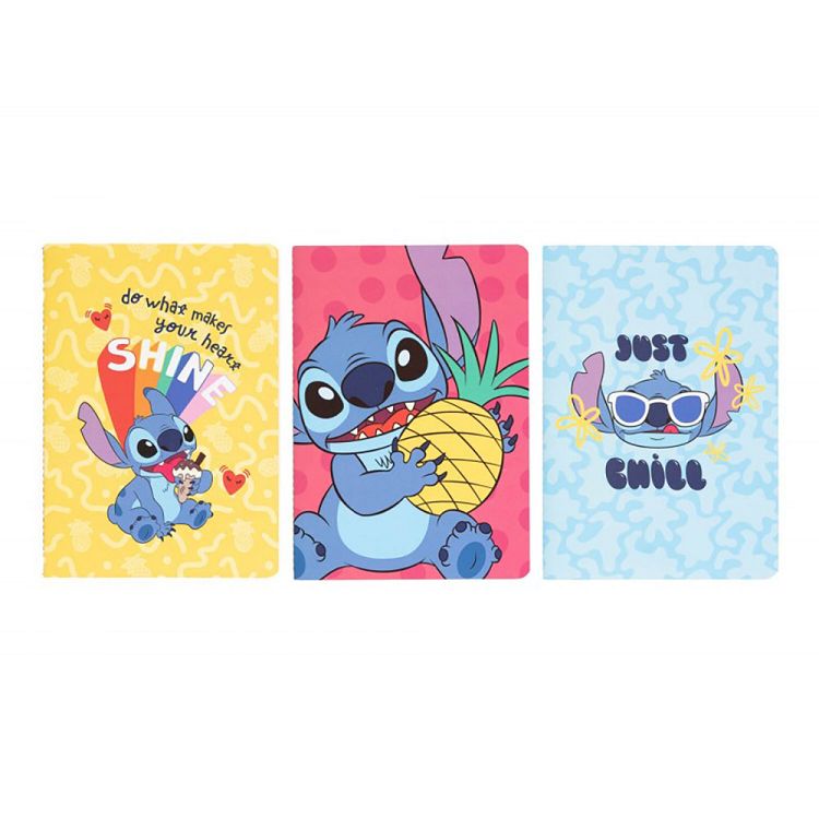 Σετ 3 Τετραδίων Α5/15X21 DISNEY Lilo & Stitch Tropical