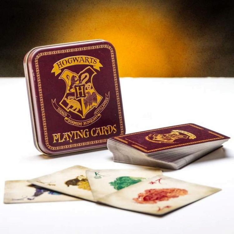 Playing Cards in Metal Case HARRY POTTER Hogwarts