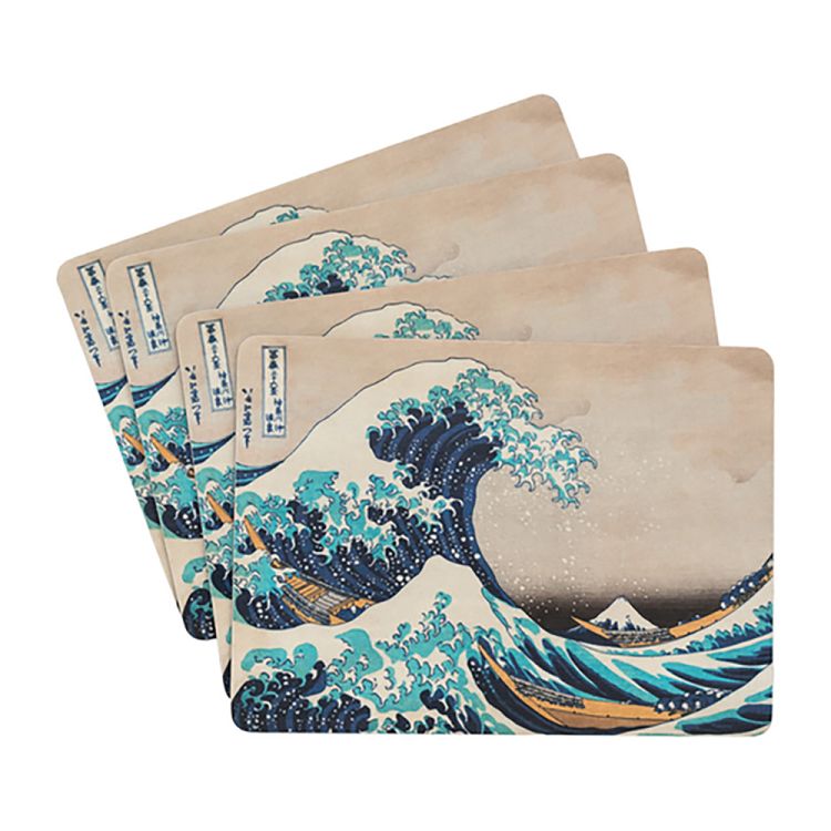 Σετ 4 Σουπλά HOKUSAI  by Kokonote