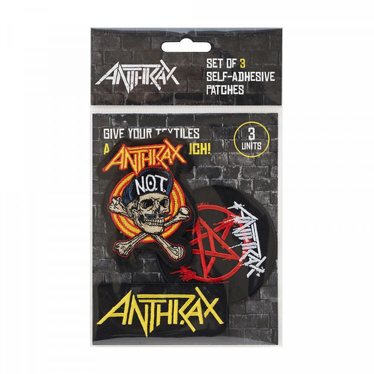 Σετ με 3 Ραφτά/Patches ANTHRAX