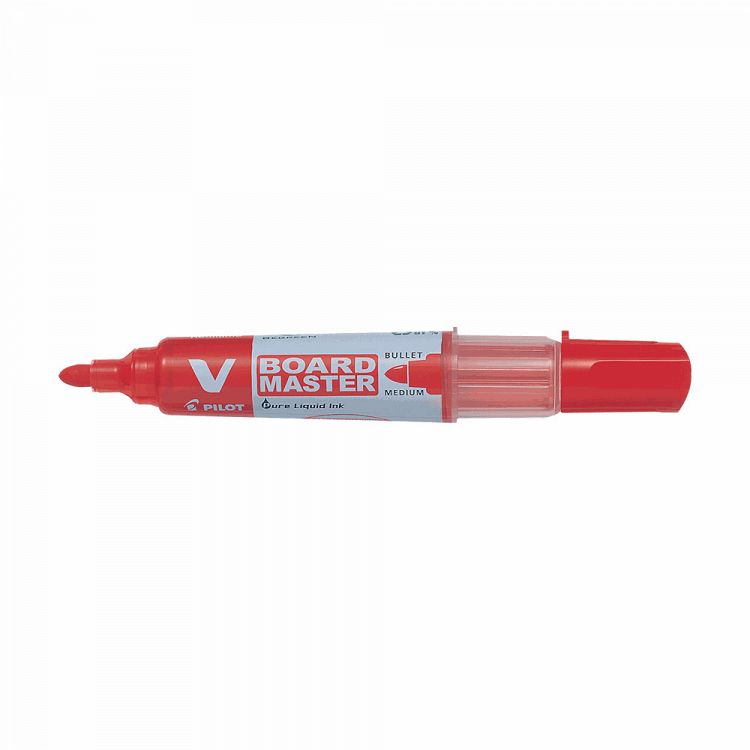 Μαρκαδόρος Ασπροπίνακα PILOT V-BOARD MASTER Κόκκινο Medium, σε Κουτί 10τμχ